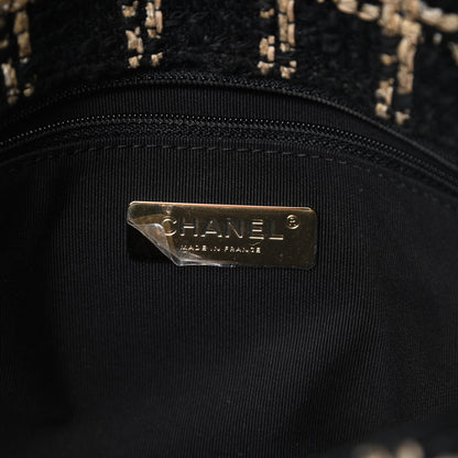 Chanel Tweed Quilted Medium Chanel 19 Flap Black Beige 6 of 11