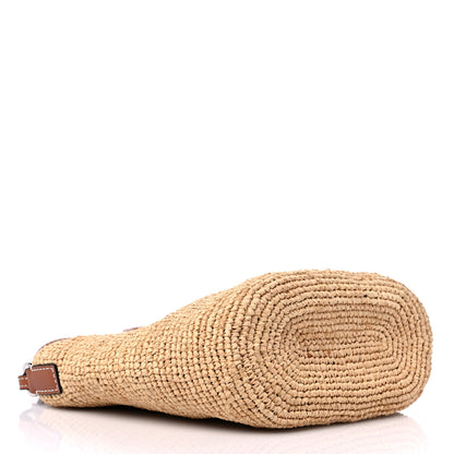 Loewe Calfskin Raffia Paulas Ibiza Pochette Bag Natural Tan 4 of 9