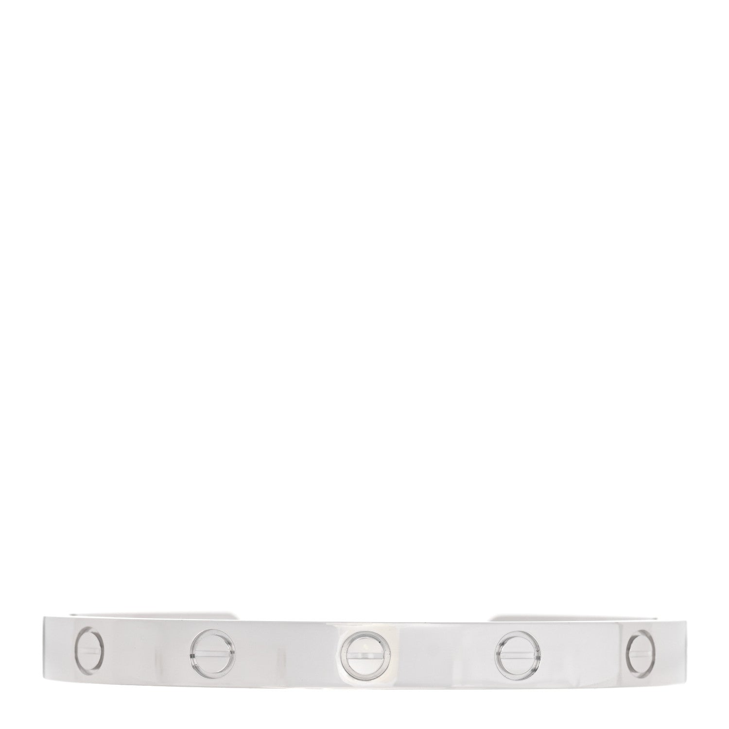 Cartier 18K White Gold LOVE Cuff Bracelet 17 1 of 3