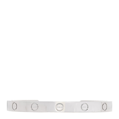 Cartier 18K White Gold LOVE Cuff Bracelet 17 1 of 3