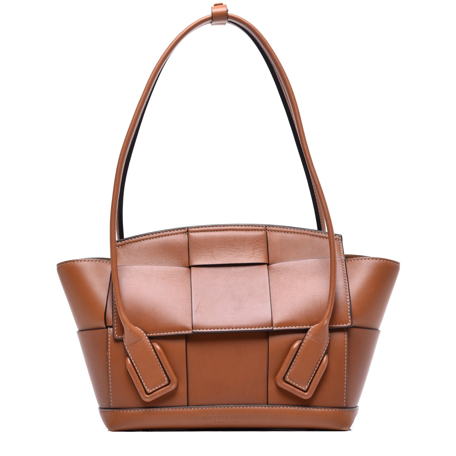 Bottega Veneta French Calfskin Maxi Intrecciato Small Arco Wood 1 of 11