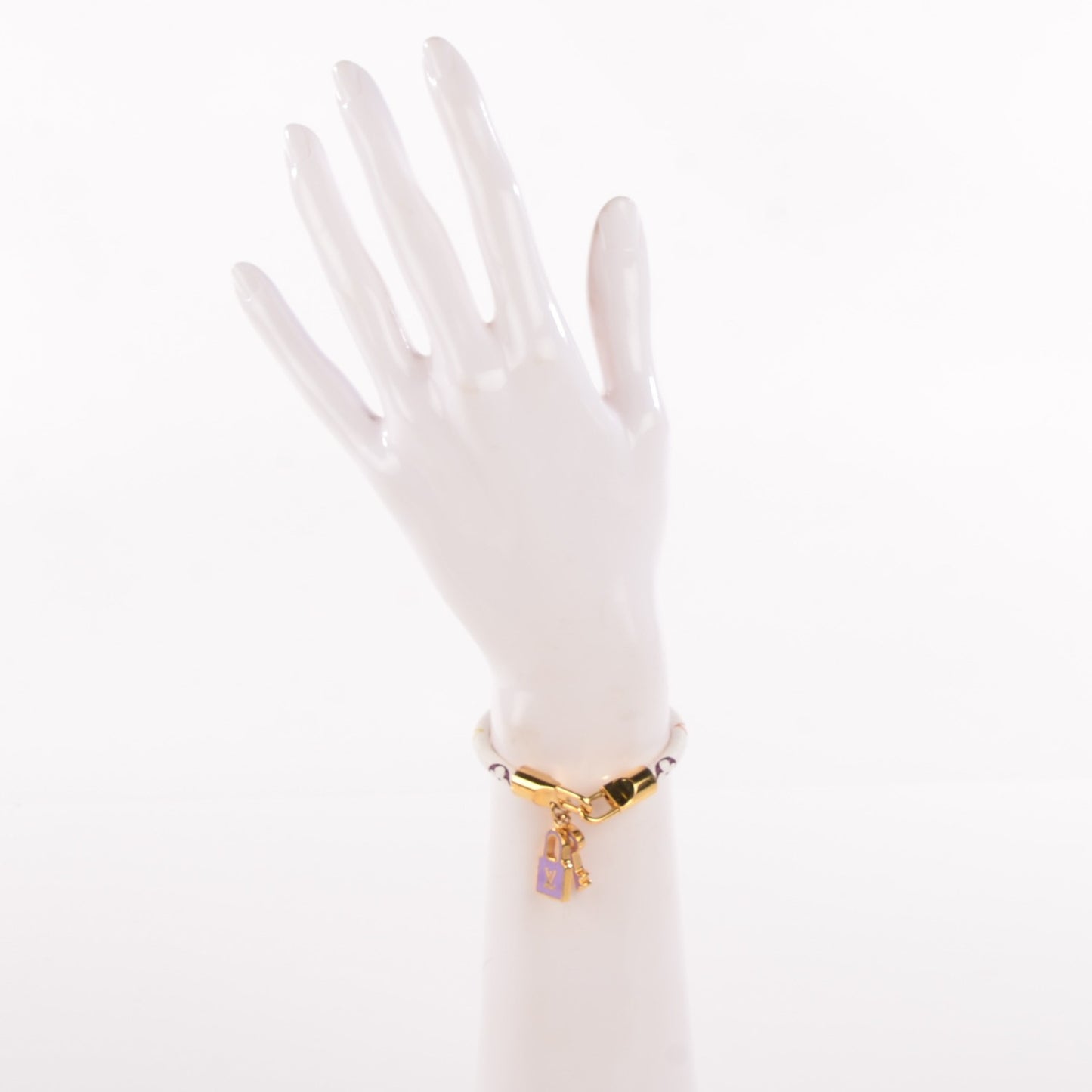 Monogram Multicolor Luck It Bracelet 17 White