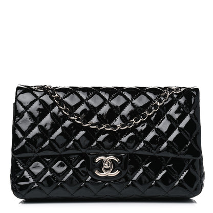 Chanel Patent Quilted Medium Double Flap Black 1 of 4