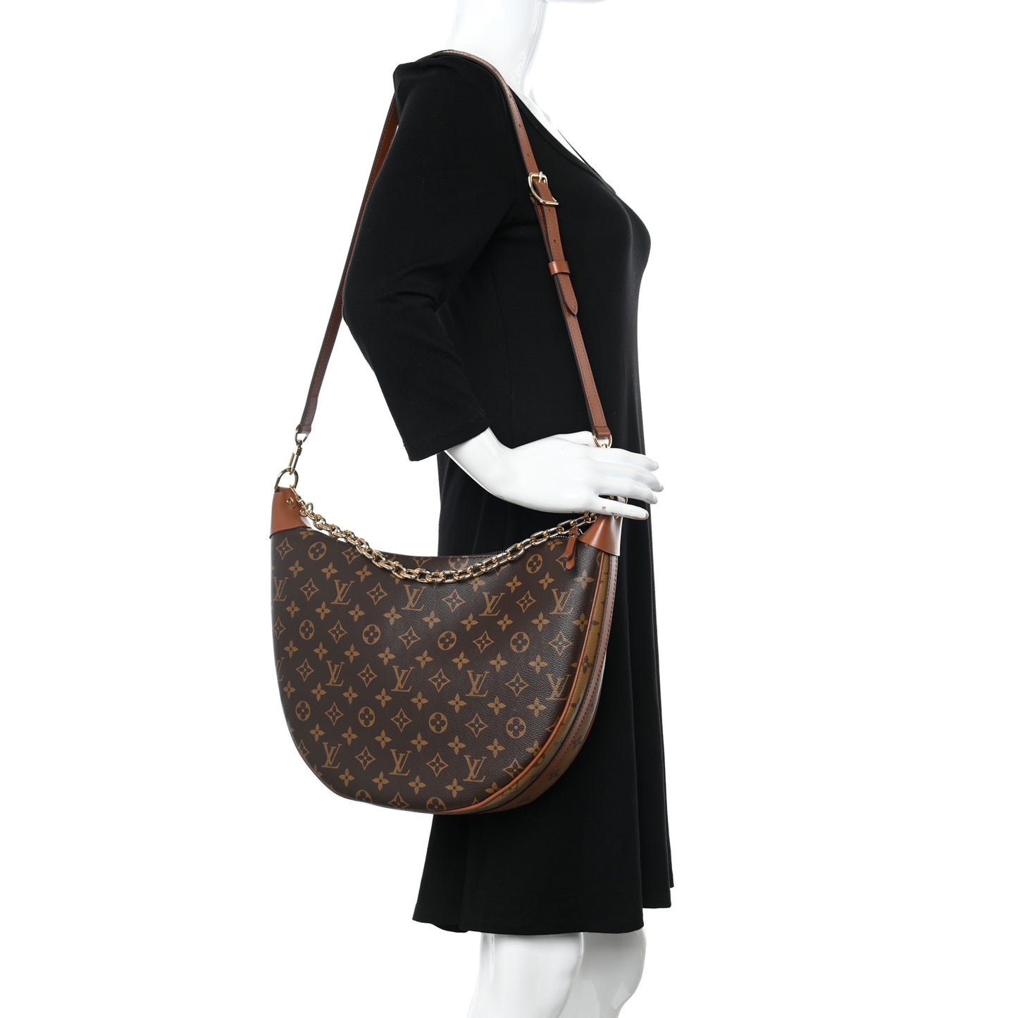 Reverse Monogram Loop Hobo