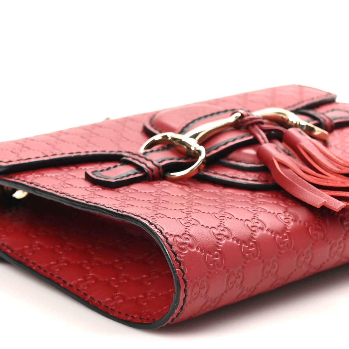 Soft Microguccissima Mini Emily Chain Shoulder Bag Rosso