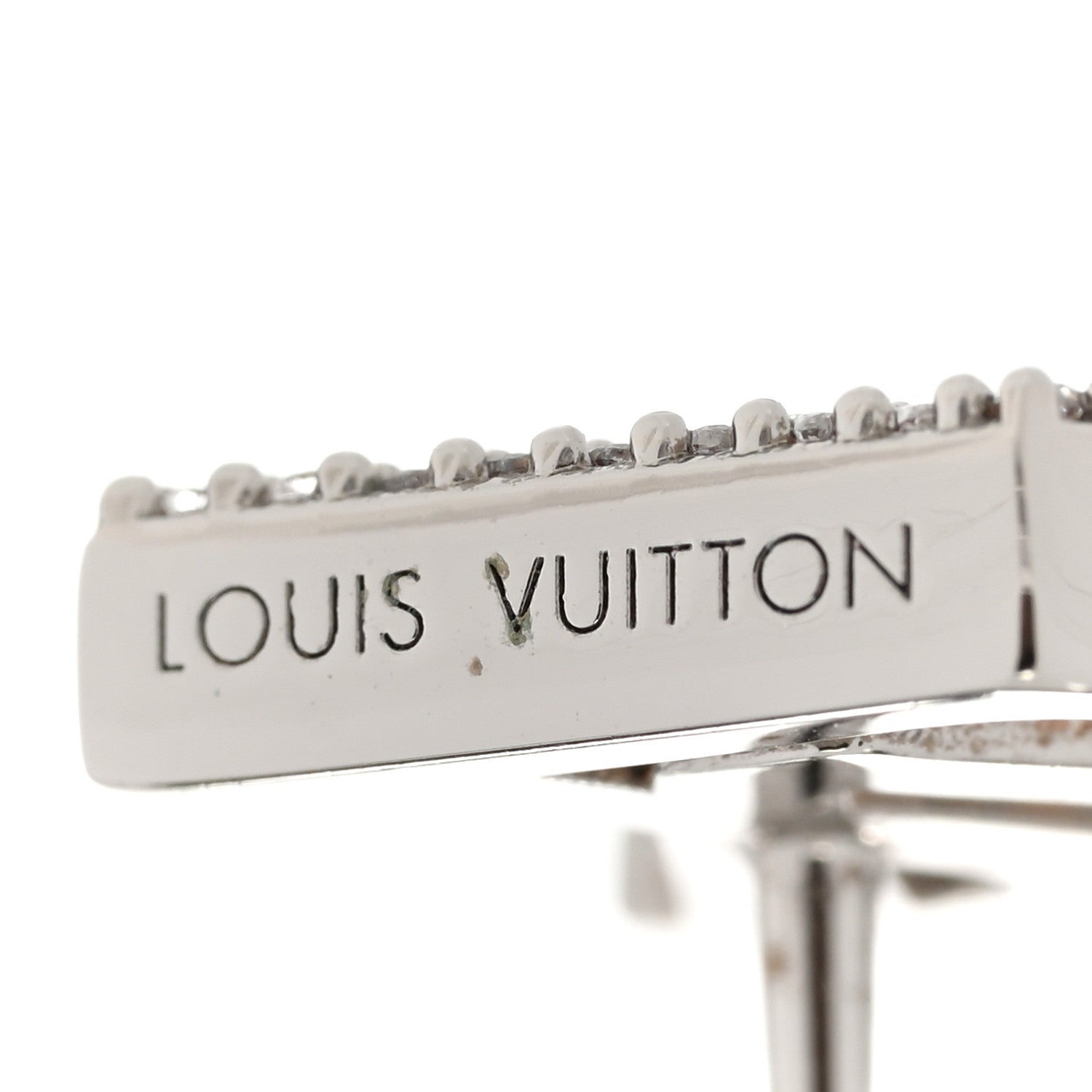 Louis Vuitton Crystal LV Iconic Earrings Silver 4 of 5