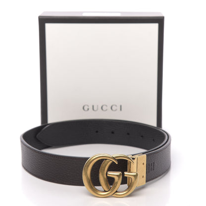 Gucci Calfskin Double G Reversible 37mm Belt 90 36 Black Cocoa 7 of 7