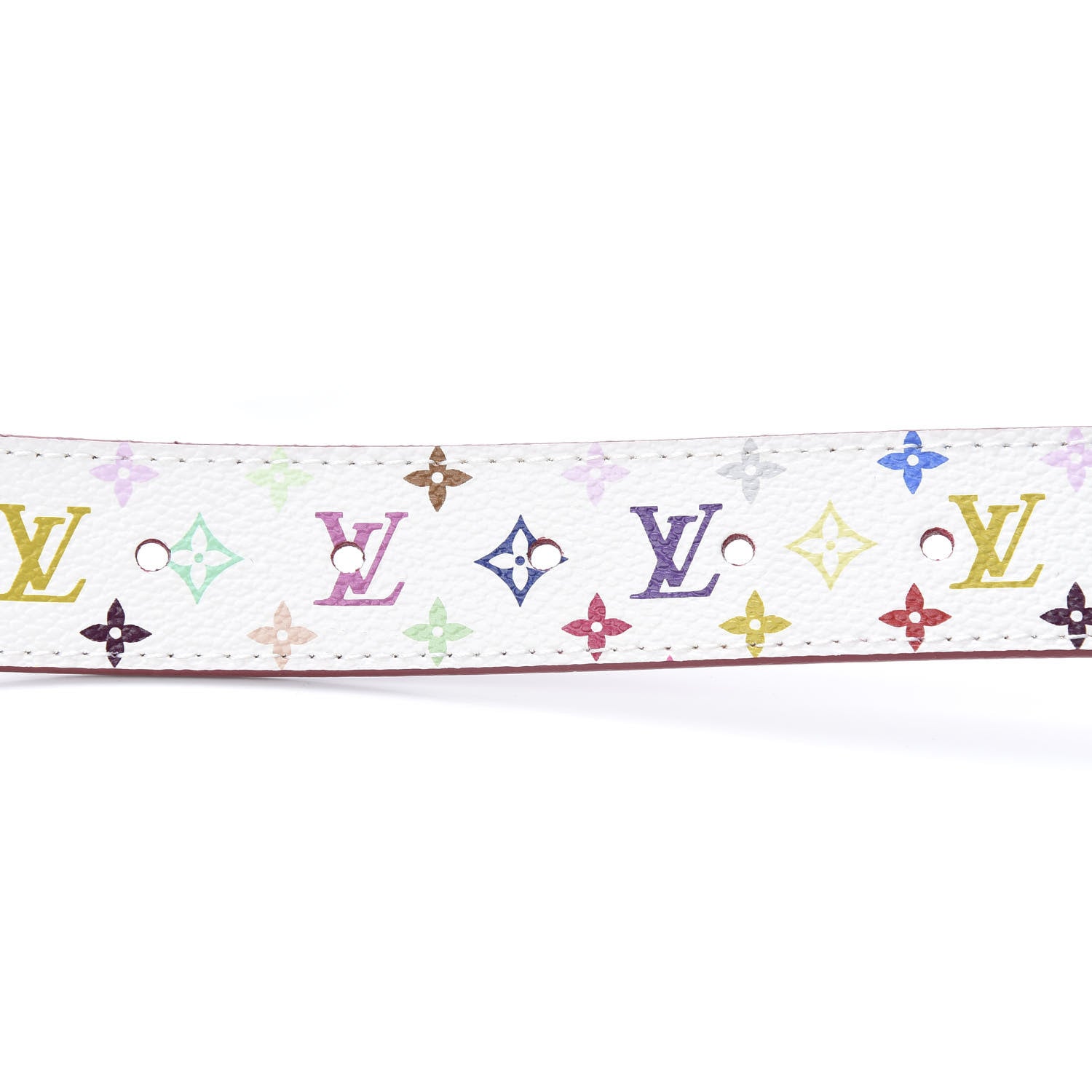 Louis Vuitton Monogram Multicolor LV Cut Reversible Belt 80 32 White Grenade 5 of 6