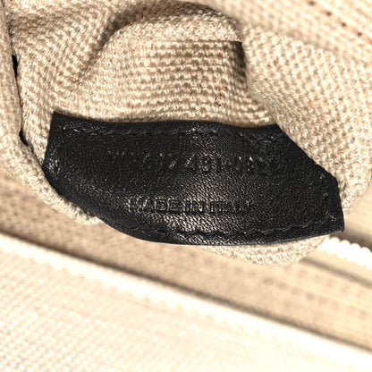Saint Laurent Linen Calfskin Small Rive Gauche Tote Greggio Natural 7 of 11