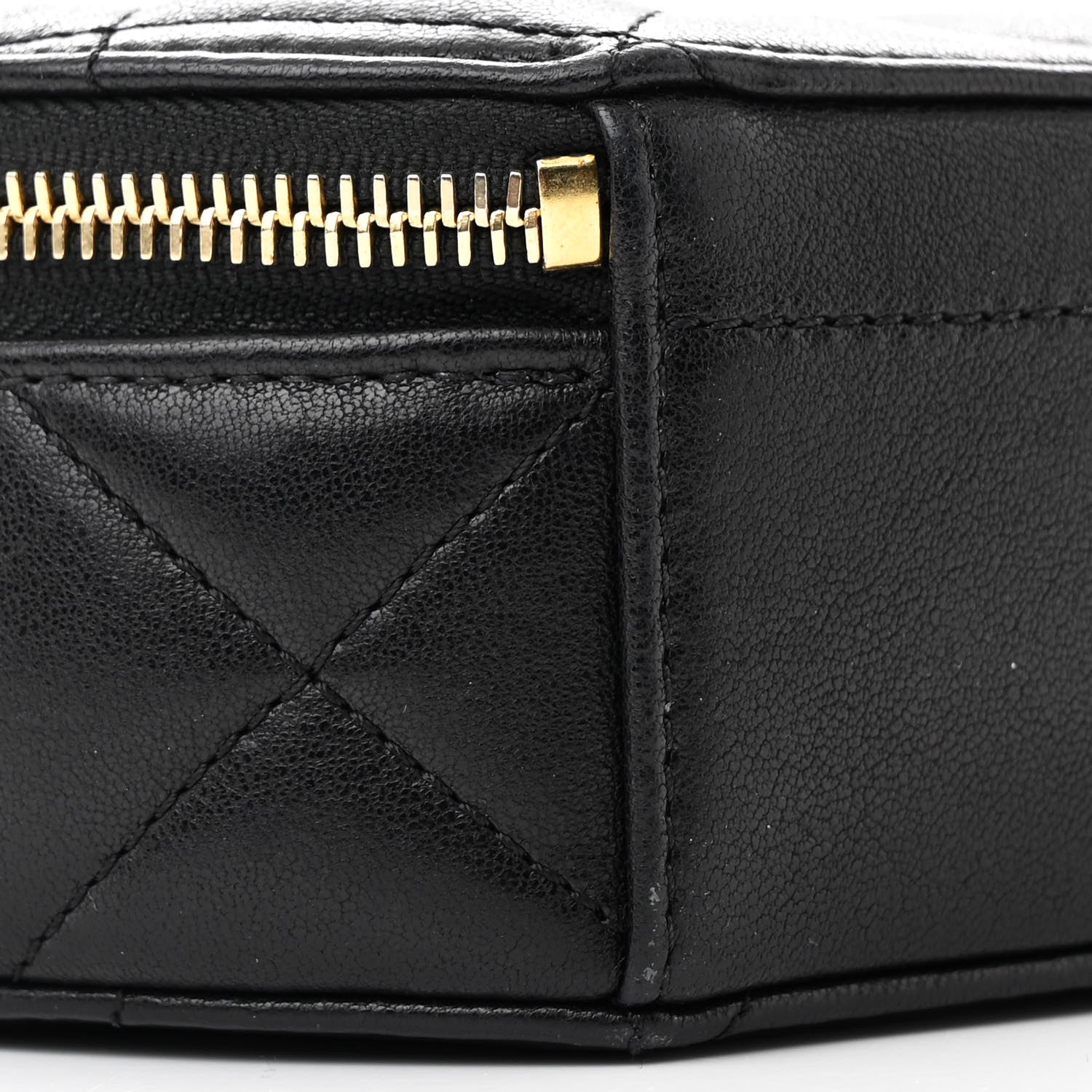 Chanel Lambskin Metal Quilted Small Top Handle Round Shoulder Bag Black 9 of 11