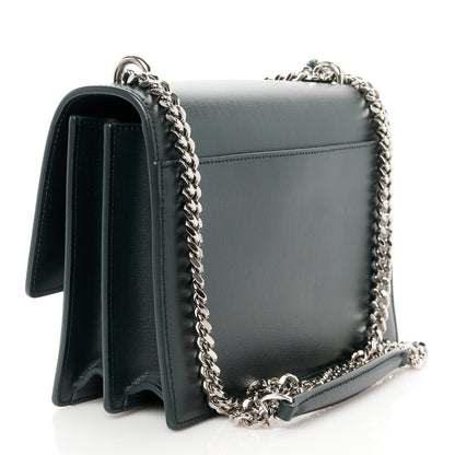 Saint Laurent Calfskin Medium Monogram Sunset Dark Green 3 of 11