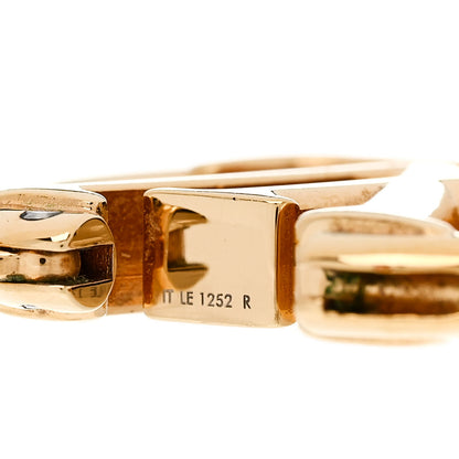 Louis Vuitton Metal Small Louise Hoop Earrings Gold 4 of 5