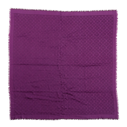 Louis Vuitton Wool Silk Monogram Shawl Cassis 1 of 4