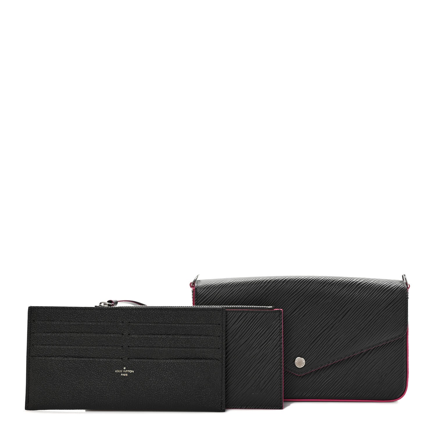 Louis Vuitton Epi Pochette Felicie Black Hot Pink 1 of 8