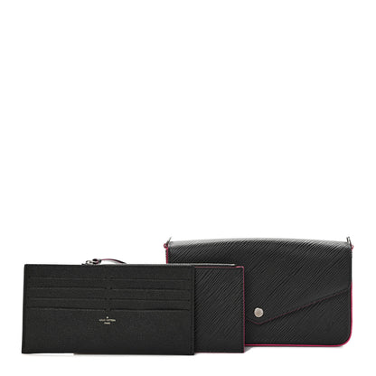 Louis Vuitton Epi Pochette Felicie Black Hot Pink 1 of 8