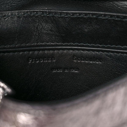 Proenza Schouler Metallic Paper Lambskin PS1 Mini Pouch Messenger Dark Silver 6 of 11