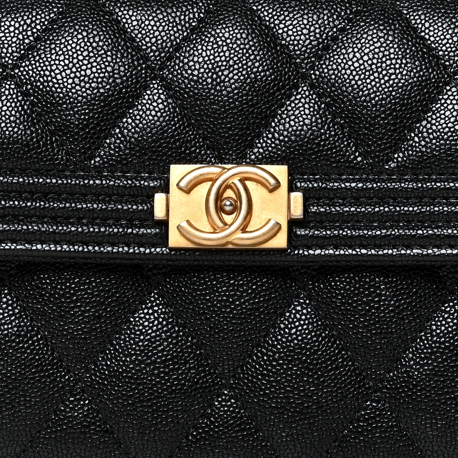 Chanel Caviar Quilted Medium Boy Flap Wallet Black 9 of 9