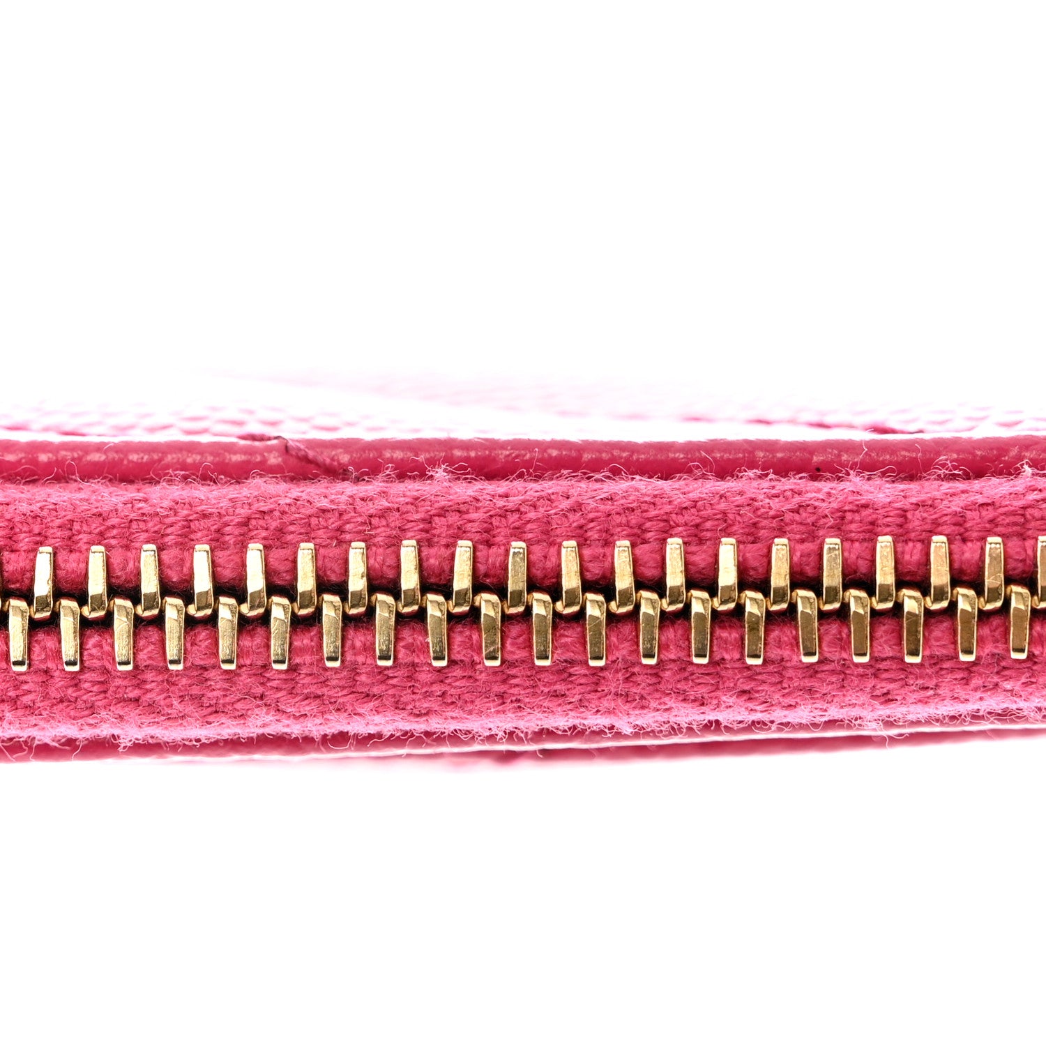 Saint Laurent Grain De Poudre Chevron Monogram Bill Pouch Fresh Fuxia 8 of 9