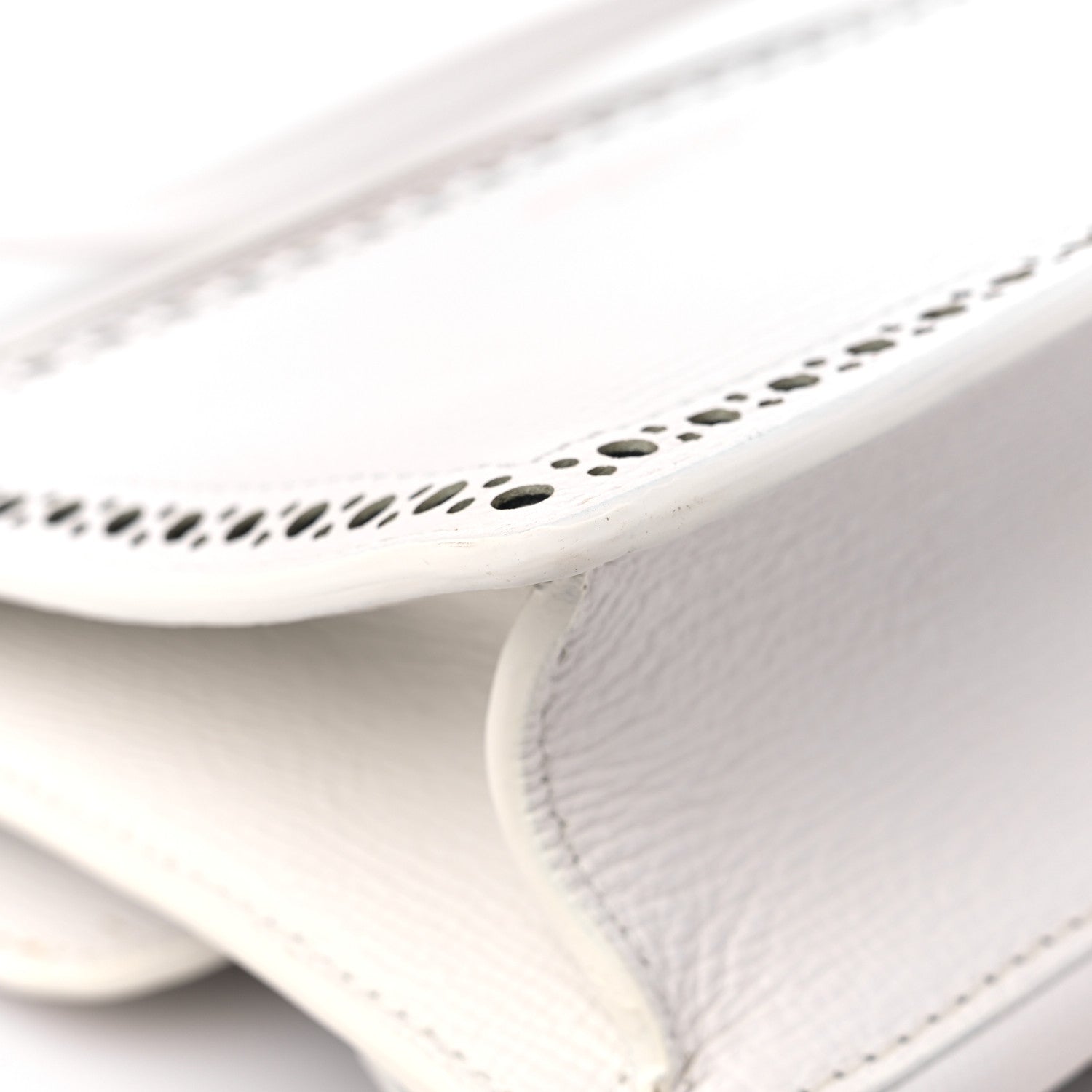 Burberry Grainy Calfskin Broguing Tassel Small Macken Crossbody Bag Chalk White 11 of 14