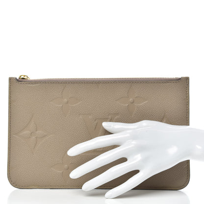 Louis Vuitton Empreinte Monogram Giant Neverfull MM Pochette Tourterelle 2 of 6