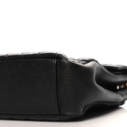 Saint Laurent Goatskin Mixed Matelasse Triquilt Large Monogram Satchel Black 10 of 12