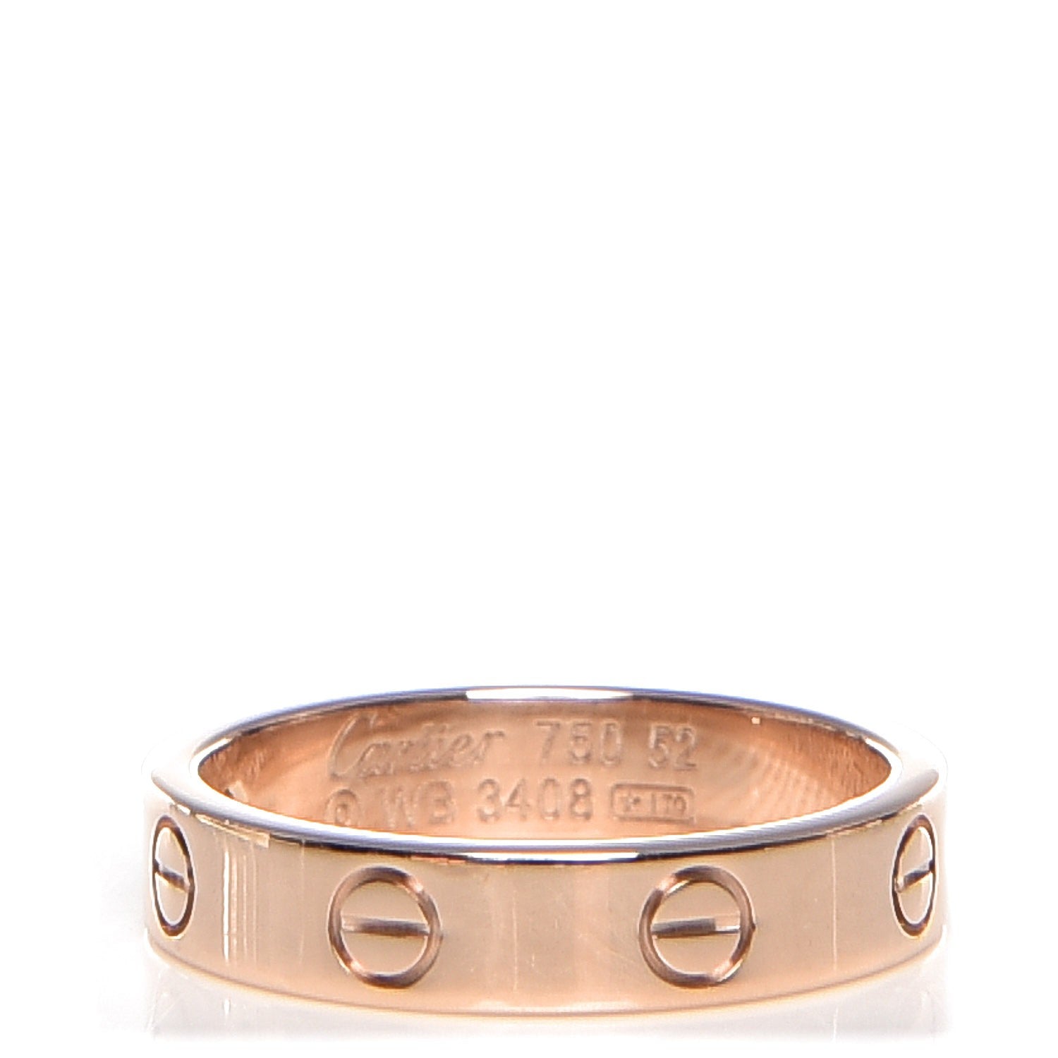 Cartier 18K Pink Gold Diamond 4mm LOVE Ring 50 5.25 3 of 5