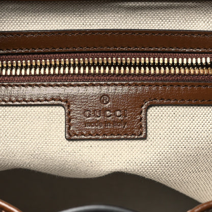 Gucci GG Supreme Monogram Azalea Calfskin Retro Interlocking G Buckle Backpack Beige Ebony Brown Sugar 6 of 11