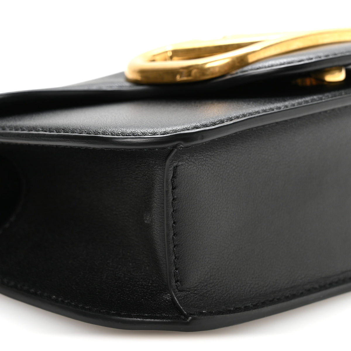 Valentino Garavani Calfskin Vlogo Small Loco Shoulder Bag Black 9 of 10