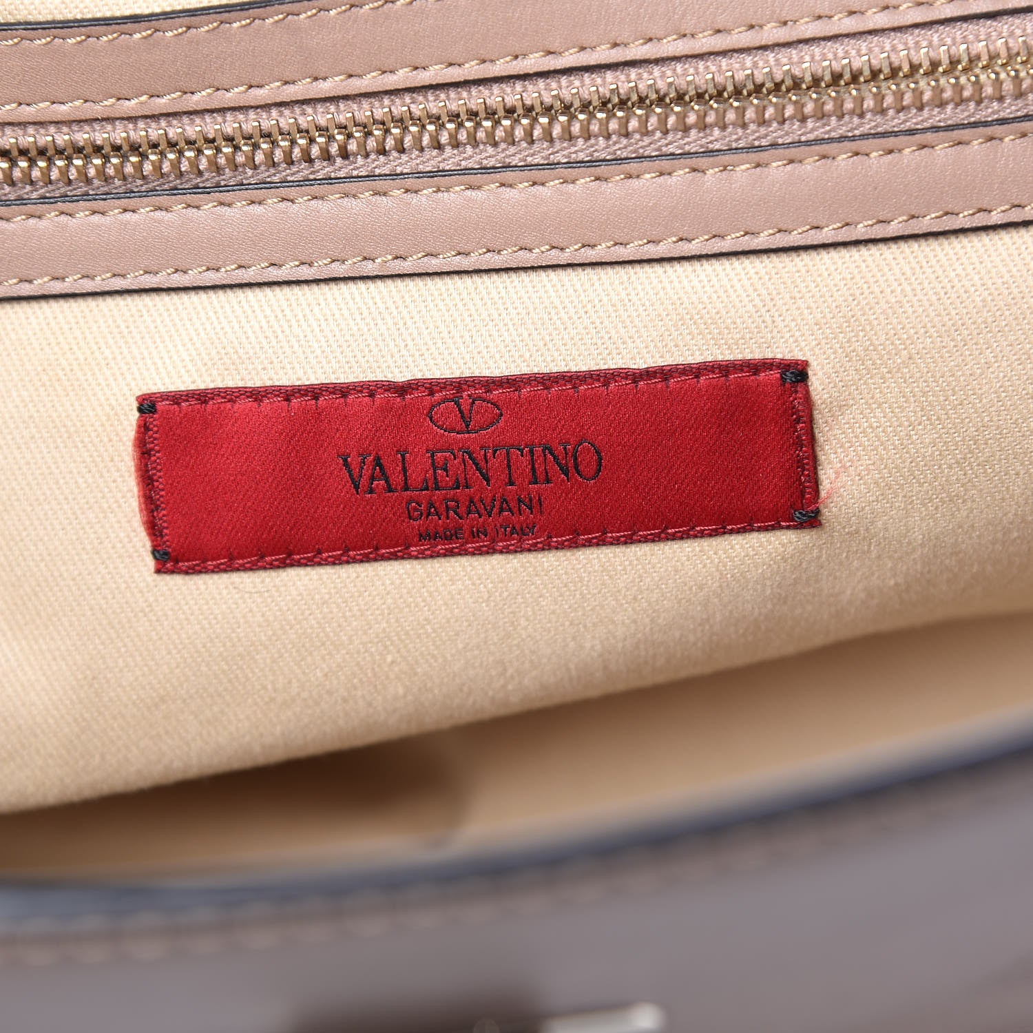 Valentino Garavani Vitello Rockstud Allover Single Handle Flap Tote Beige 8 of 11