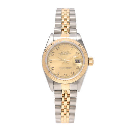 Rolex Stainless Steel 18K Yellow Gold 26mm Oyster Perpetual Datejust Watch Champagne 69173 1 of 5