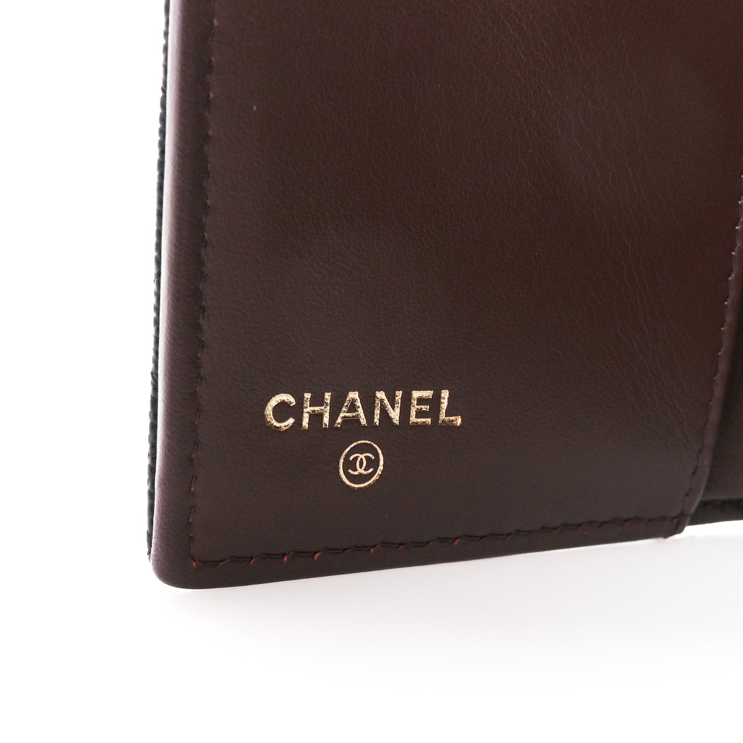 Caviar Quilted Compact Flap Wallet Black