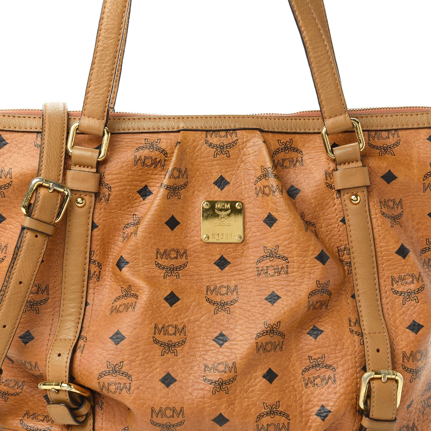 Visetos Medium Essentials Shopper Tote Cognac
