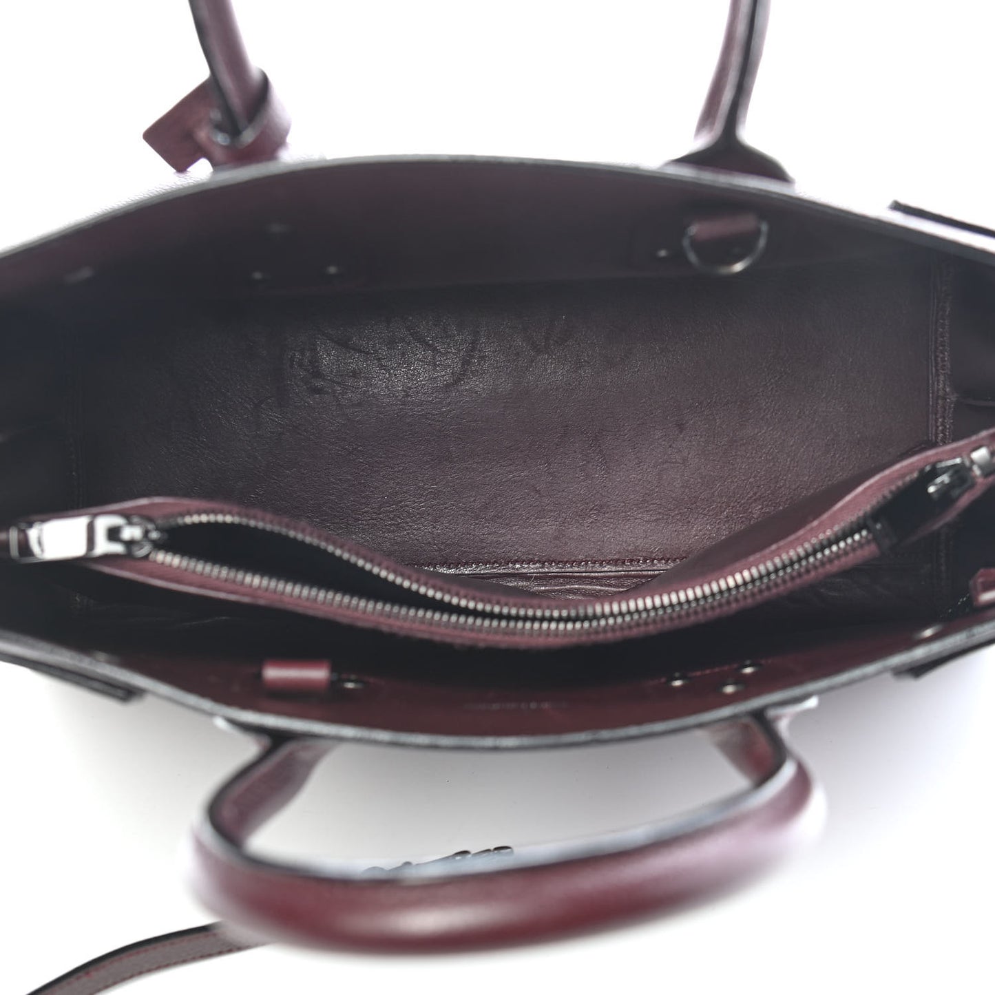 Grained Calfskin Small Classic Sac De Jour Amaranto