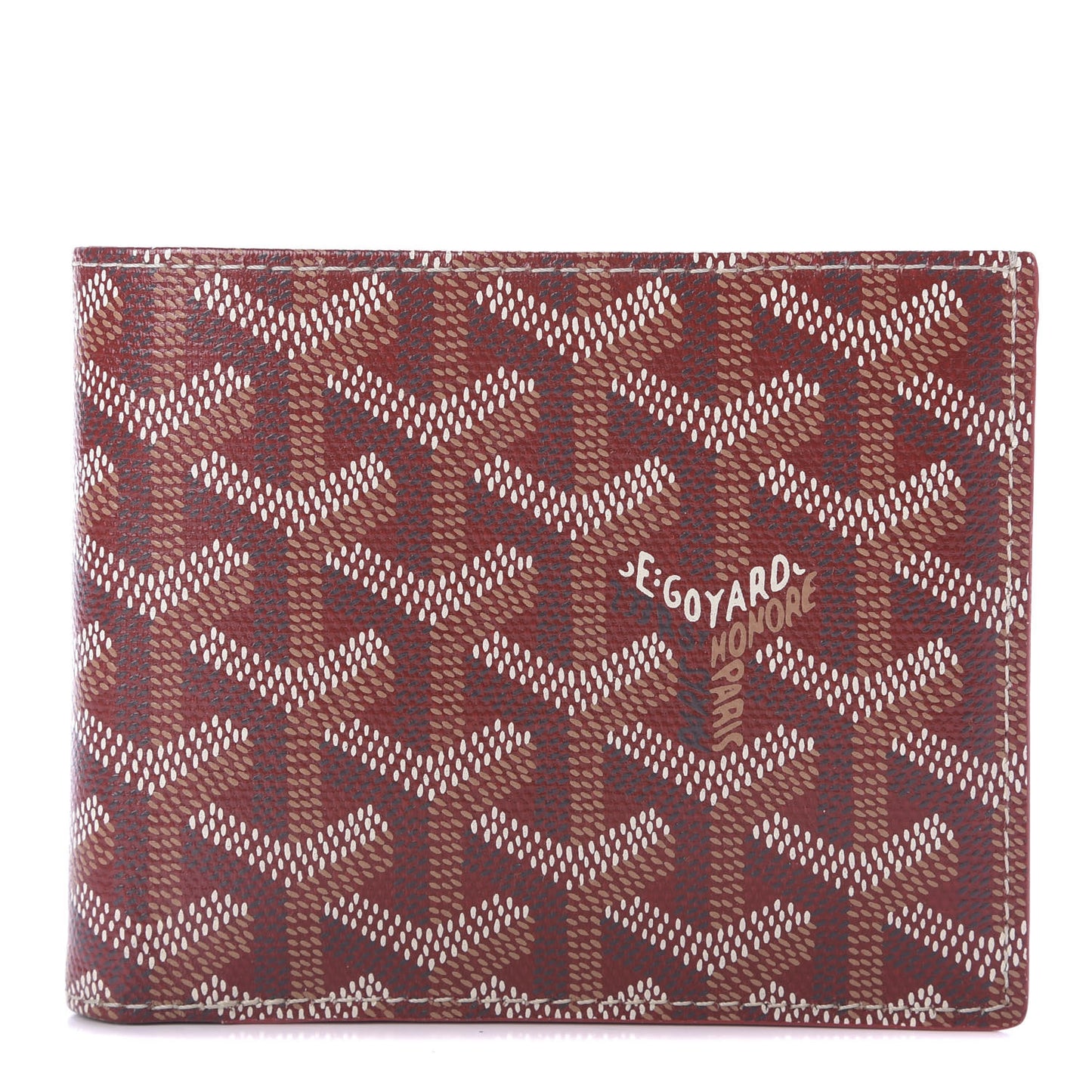 Goyardine Saint Florentin Bi-Fold Wallet Burgundy
