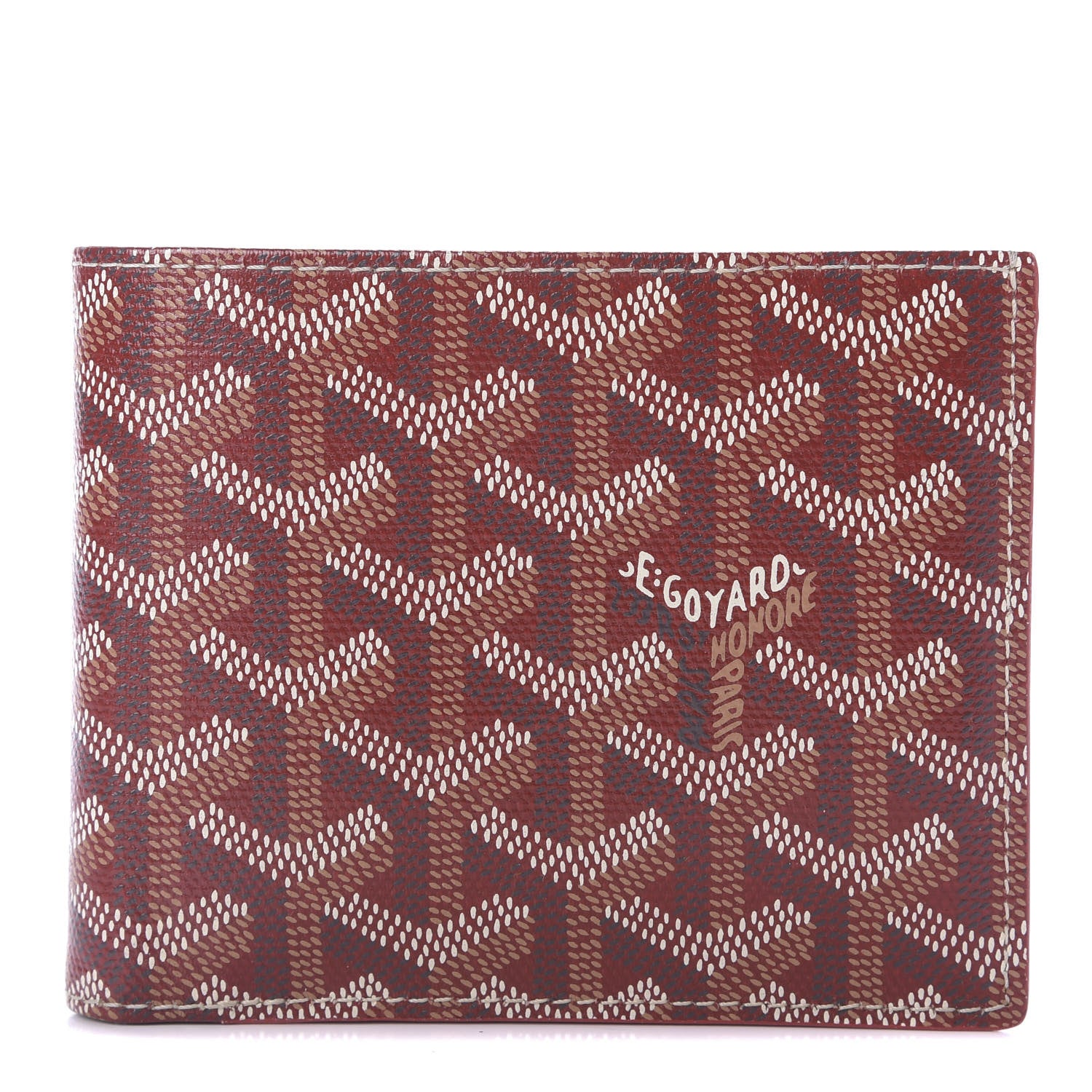 Goyard Goyardine Saint Florentin Bi-Fold Wallet Burgundy 1 of 10