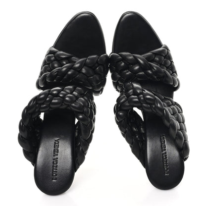 Bottega Veneta Nappa Twisted Padded Intrecciato Curve Slide Sandals 40 Black 2 of 9