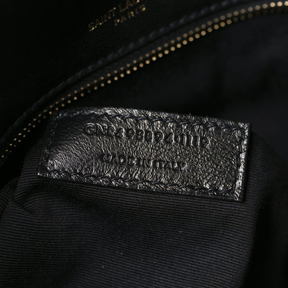 Saint Laurent Lambskin Matelasse Monogram Medium Niki Chain Satchel Black 7 of 9