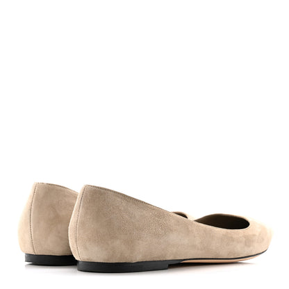 Jimmy Choo Suede Alina Flats 39.5 Taupe 5 of 11