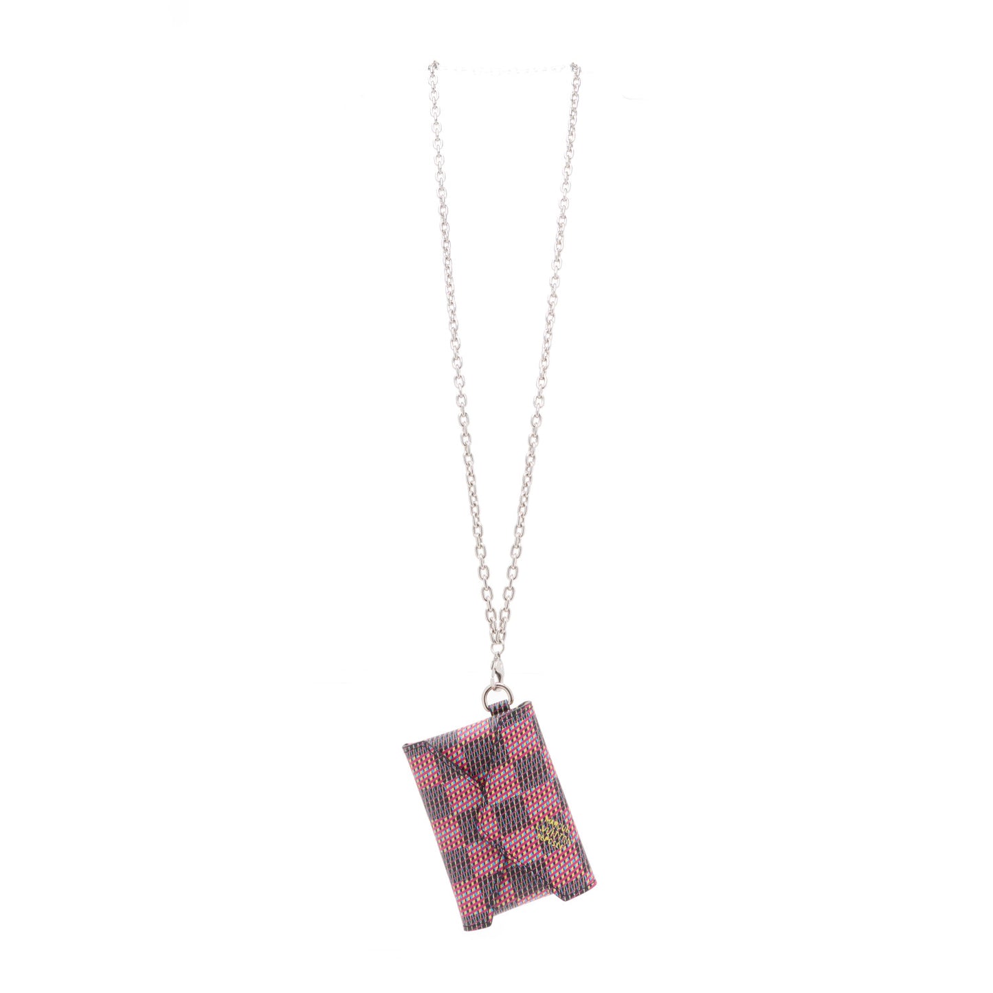 Damier LV Pop Kirigami Necklace Rose