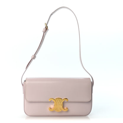 Celine Shiny Calfskin Triomphe Shoulder Bag Peony 1 of 10