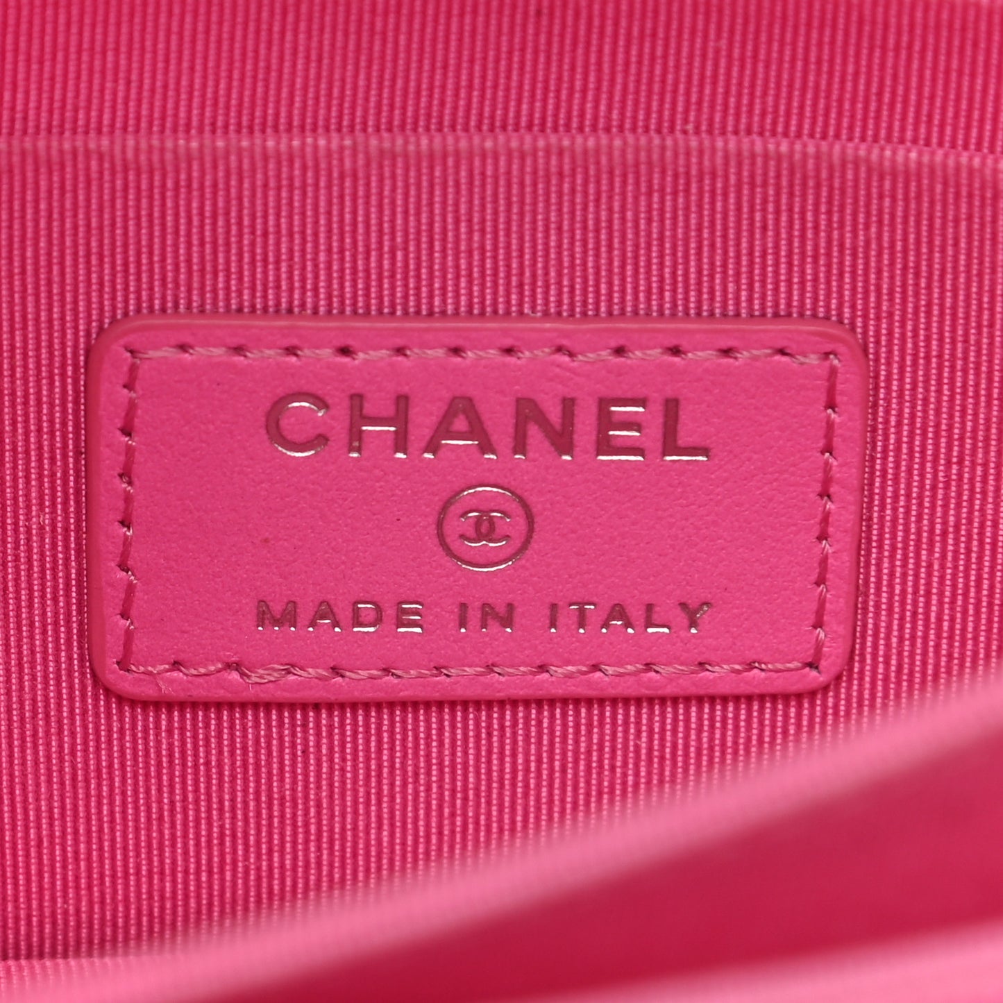 Lambskin Quilted Mini Wallet On Chain WOC Pink