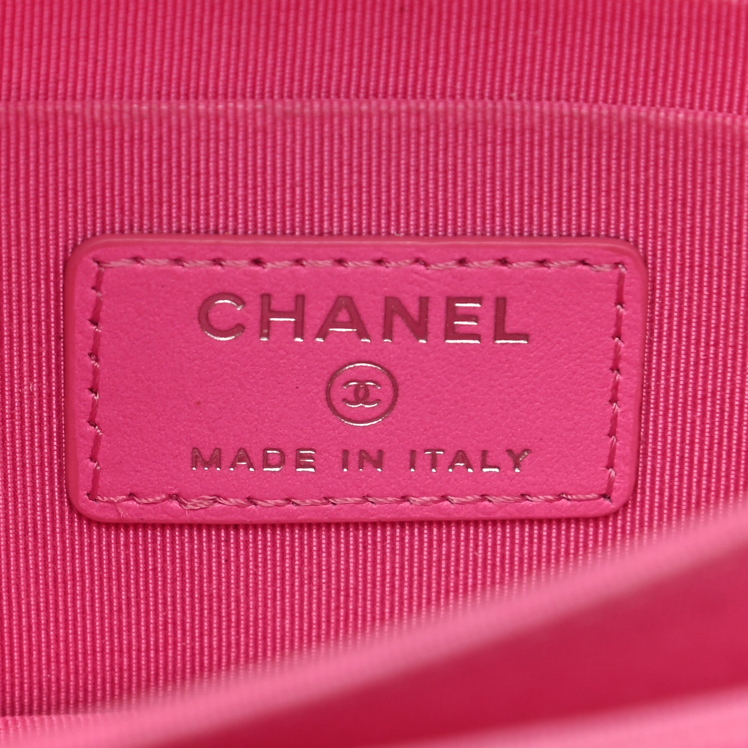 Chanel Lambskin Quilted Mini Wallet On Chain WOC Pink 12 of 18