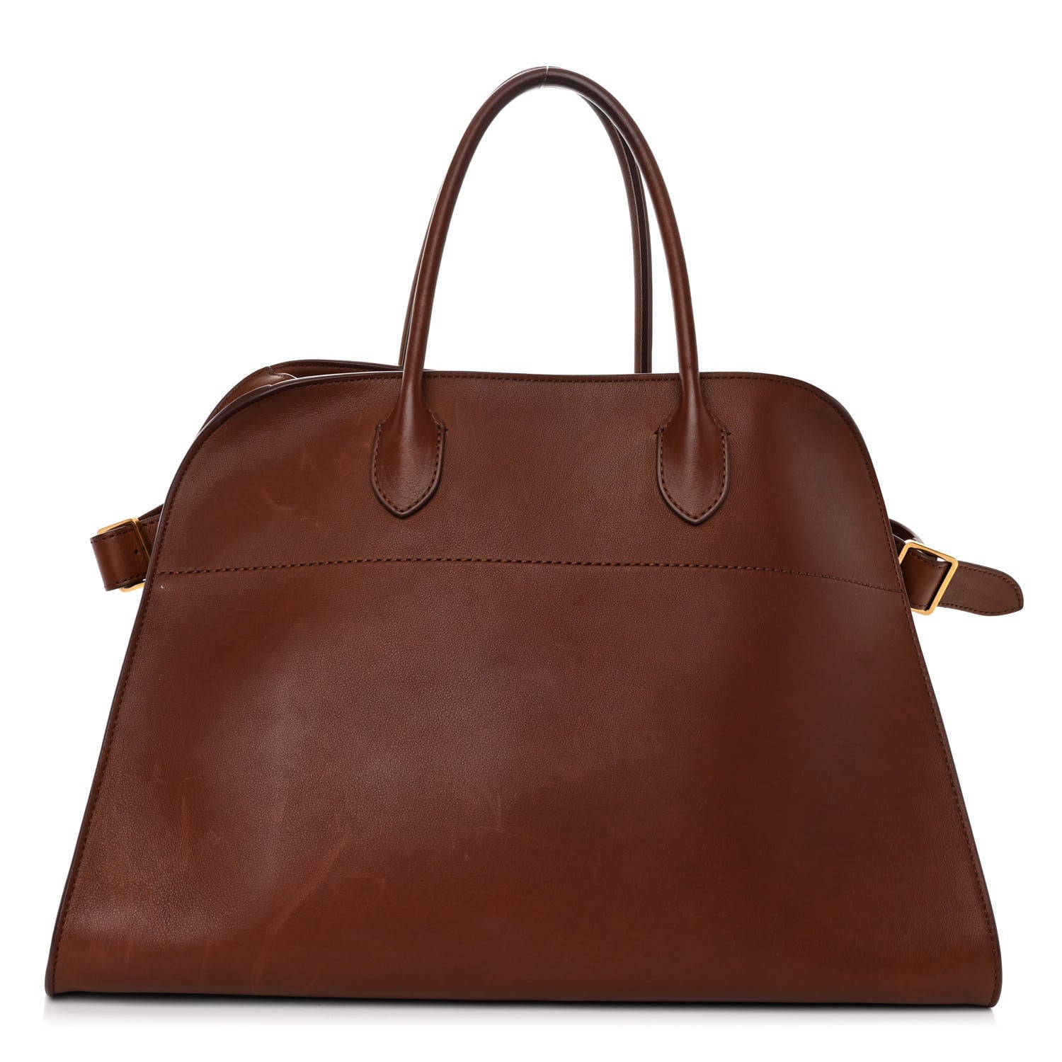 The Row Polished Saddle Calfskin Soft Margaux 15 New Burgundy 1 of 9