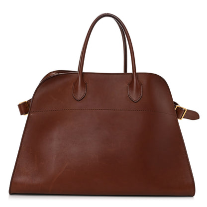 The Row Polished Saddle Calfskin Soft Margaux 15 New Burgundy 1 of 9
