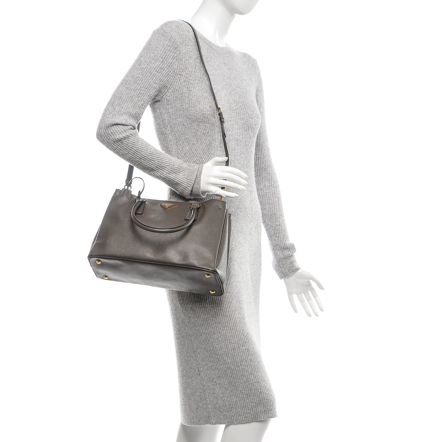 Saffiano Lux Small Tote Grafite