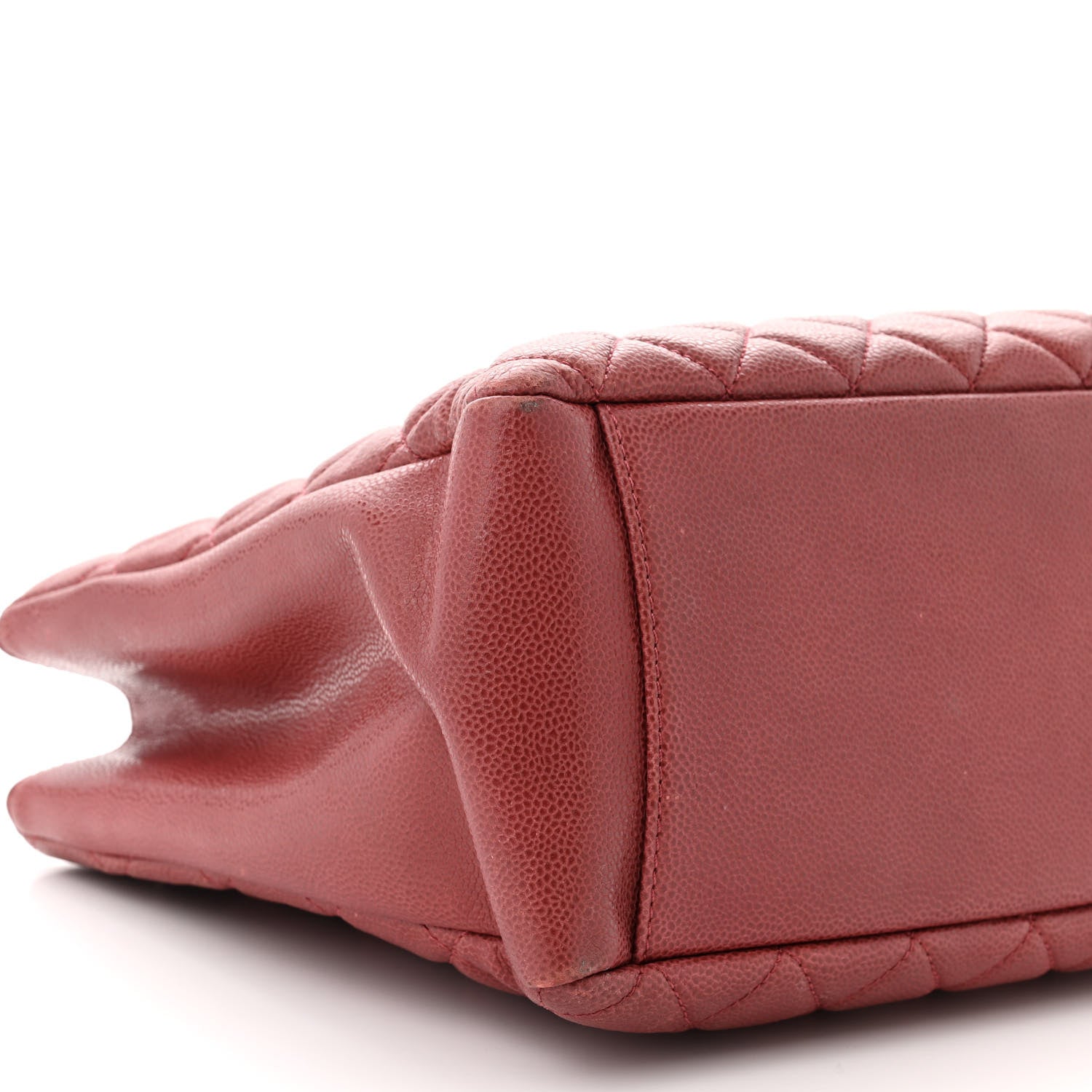 Chanel Caviar Quilted Grand Shopping Tote GST Red 9 of 14