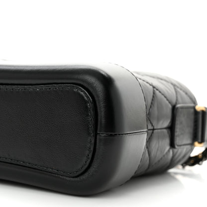 Chanel Aged Calfskin Quilted Small Gabrielle Hobo Black 9 of 10