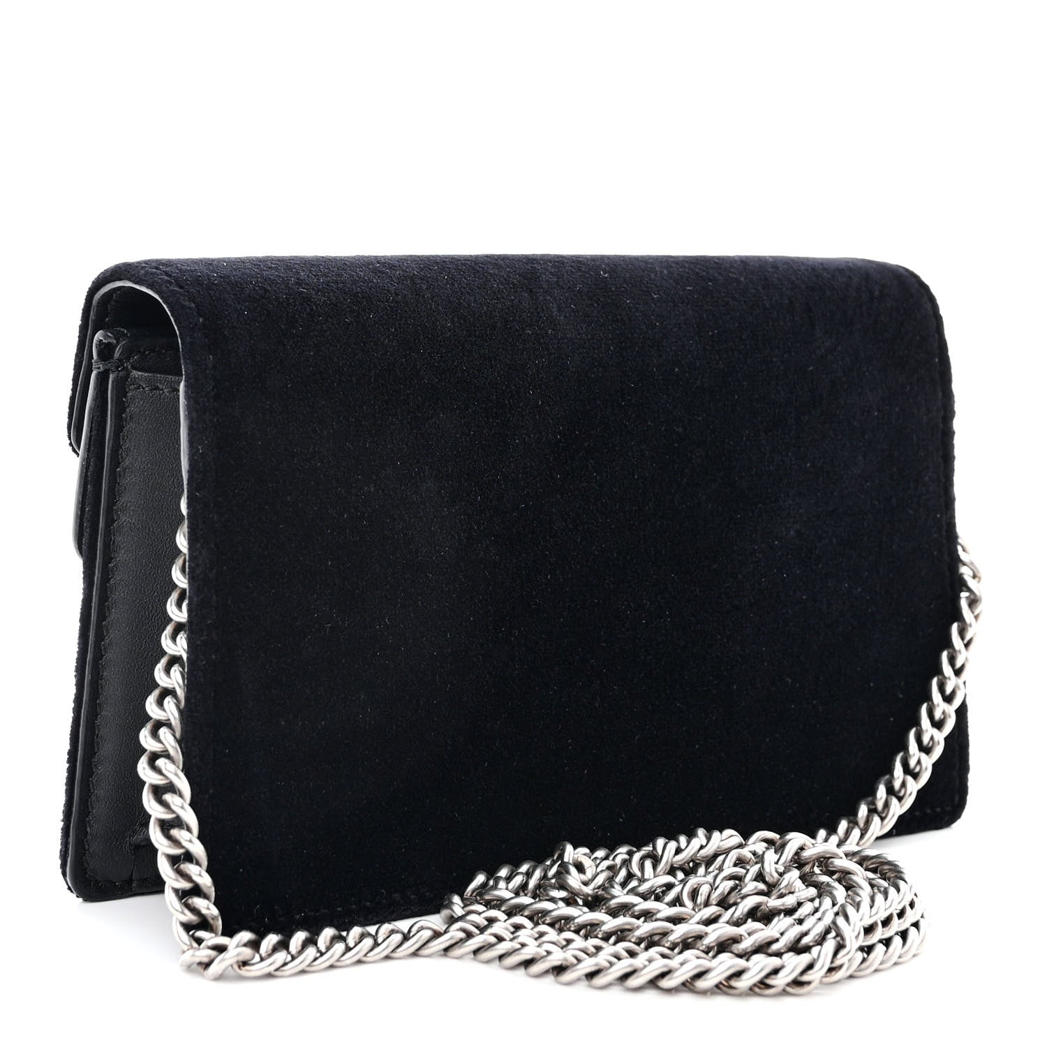 Gucci Suede Super Mini Dionysus Shoulder Bag Black 3 of 11