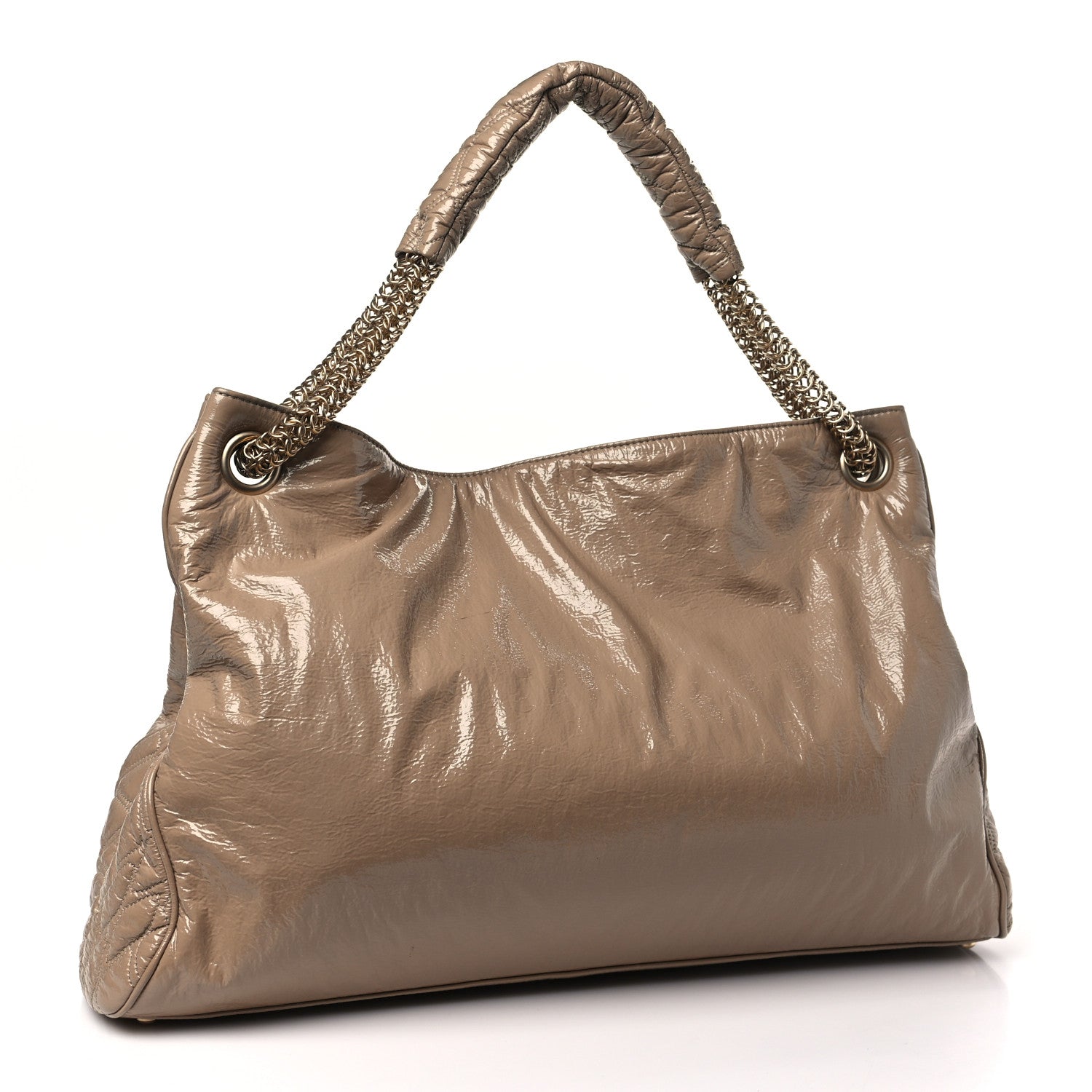 Chanel Vinyl Rodeo Tote Beige 3 of 9