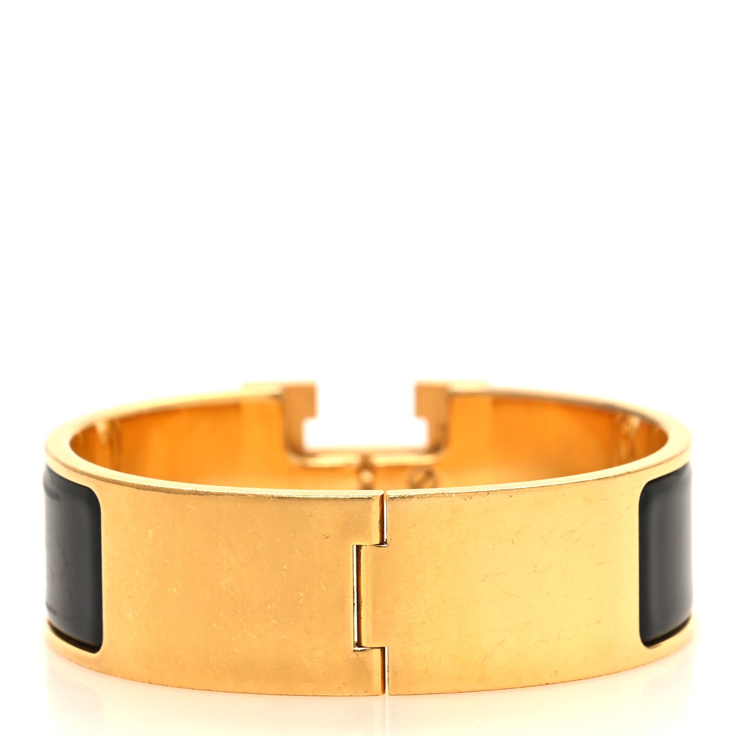 Enamel Wide Clic Clac H Bracelet GM Black